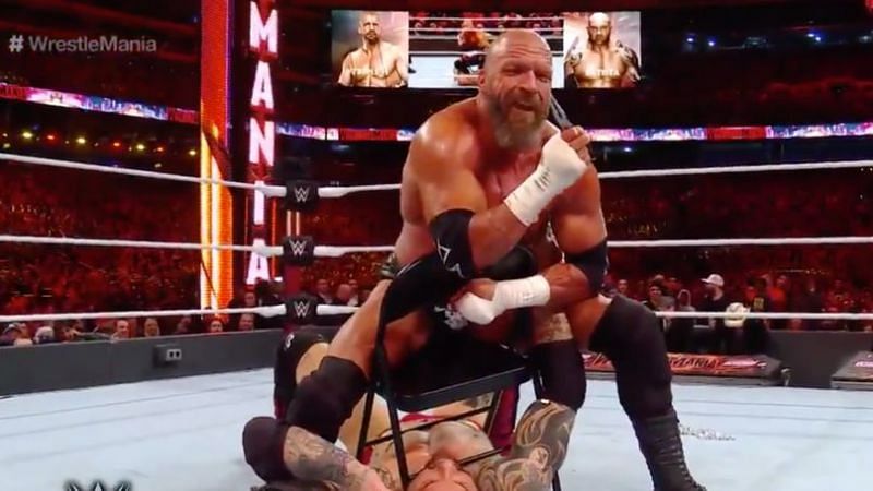 Triple H did a little impromptu cosmetic work on Batista's face at Wrestlemania 35.